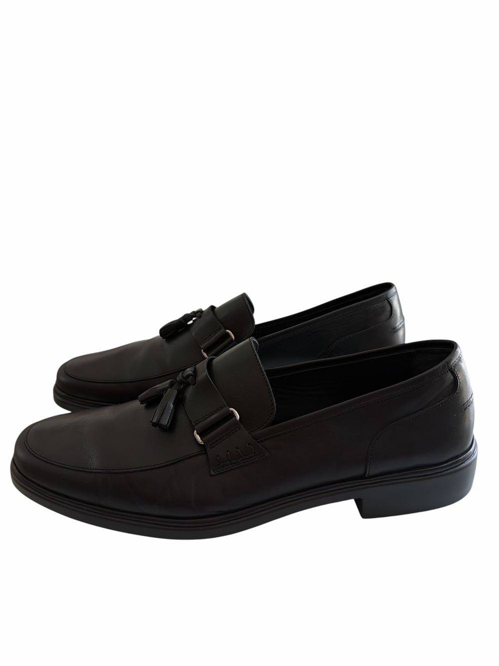 Bally Men's Salvan Black Leather Tassel Slip-On Loafers Size 11